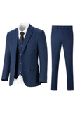 Retro Slim Fit Herringbone Tuxedos Herringbone 3 Piece Men's Suits(upgrade version)
