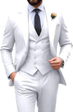 Mens Suit Slim Fit 3 Piece Suit Men Formal Tuxedo Set Casual Wedding Prom Groom Suits