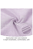 Seersucker Striped Blazer Pants 2 Piece Men's Summer Suit
