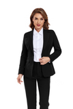 Black Women's 2 Piece Office Work Suit Set