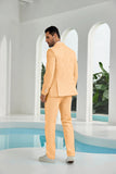 Seersucker Striped Blazer Pants 2 Piece Men's Summer Suit