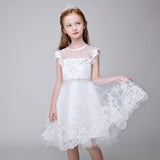 Party Gown Flower Girl Long Applique Dress for Wedding