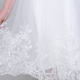 Party Gown Flower Girl Long Applique Dress for Wedding