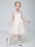 Flower Girl Party Gown Long Dress for Wedding Short Applique Dresses