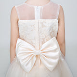 Flower Girl Party Gown Long Dress for Wedding Short Applique Dresses