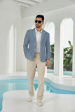Seersucker Striped Men's Summer Blazer