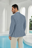 Seersucker Striped Men's Summer Blazer