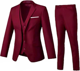Men's Suits 3 Piece Slim Fit Two Button Wedding Prom Jacket Vest Pants Set