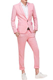 Single-Breasted One Button Center 2 Pieces Men's Suit