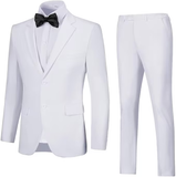 Men's Suits 2 Piece Slim Fit Two Button Solid Wedding Prom Jacket Pants Set