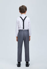 Grey Formal Classic 5 Piece Boys Suits