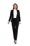 Black Women's 2 Piece Office Work Suit Set