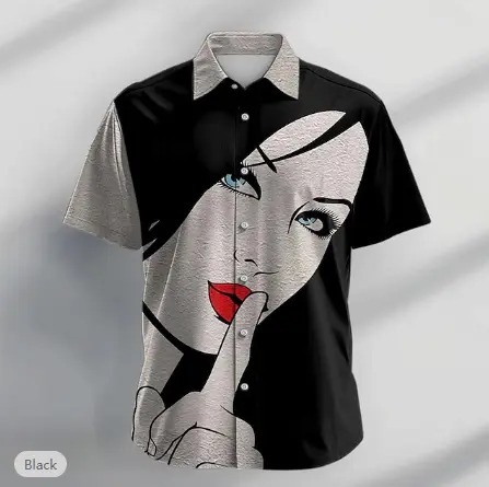 Graphic Shirt Abstract Turndown  Outdoor Street 3D Print Short Sleeve Shirt - Wehilion.uk # # #