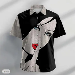 Graphic Shirt Abstract Turndown  Outdoor Street 3D Print Short Sleeve Shirt - Wehilion.uk # # #