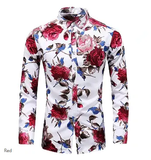 Floral Casual Men's Shirt Holiday Summer Turndown Short Sleeve Shirt - Wehilion.uk # # #