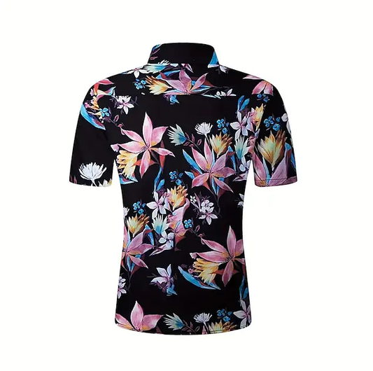 Floral Casual Men's Shirt Outdoor Street Casual Daily Summer Turndown Short Sleeve Shirt - Wehilion.uk # # #