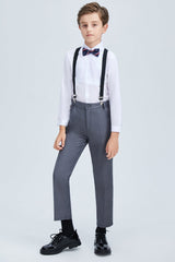 Grey Formal Classic 5 Piece Boys Suits