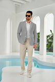 Seersucker Striped Men's Summer Blazer