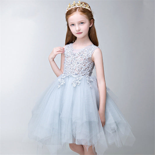 Short Applique Dresses Flower Girl Dress for Wedding SL01