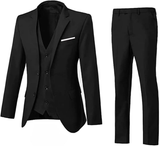 Men's Suits 3 Piece Slim Fit Two Button Wedding Prom Jacket Vest Pants Set
