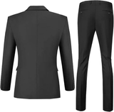 Mens Suit 2 Piece Slim Fit Two Button Business Wedding Jacket Blazer Pants Set