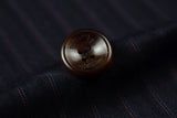 Designer Style New Double Breasted Men's Two Button Stripe Blazer