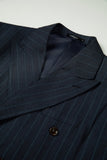 Designer Style New Double Breasted Men's Two Button Stripe Blazer
