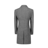 Men's Wool Coat Winter Trench Long Coat With Pockets 2774
