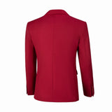 Red Two Button Wedding 3 Pieces Slim Fit Men Suits