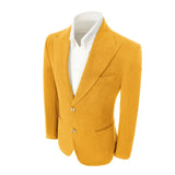 Winter Corduroy Peak Lapel 2 Pieces Men's Suits Jacket+Pants 2786