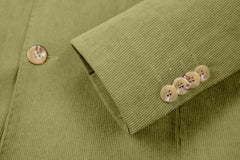 Double Breasted Peak Lapel Corduroy Suit 2 Pieces Men's Suits Jacket+Pants 2765