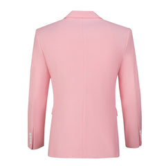 Pink Men's Two Button Blazer for Party, Wedding and Business