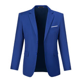 Royal Blue Two Button Wedding 3 Pieces Slim Fit Men Suits