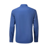 Blue Men's Urban Stylish Casual Business Slim Fit Long Sleeve Button Up Dress Shirt