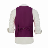 Men's Suits 2 Pieces Vest+Pants Set V-Neck Slim Fit Casual Waistcoat Suit