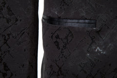 New Arrival Black Unique Plaid Patterned Party 3 Piece Men Suits
