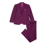 Purple Two Button Wedding 3 Pieces Slim Fit Men Suits