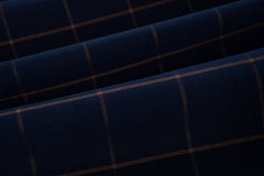 Blue Men's Vest for Party, Wedding and Business ( Orange Plaid )