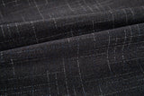 Black Plaid Men's 3 Piece Slim Fit Suits