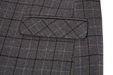 Grey Plaid Men's Blazer Set for Party, Wedding and Business