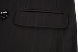 Black Stripe Men's Double Breasted Blazer for Party, Wedding and Business