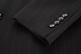 Black Stripe Men's Double Breasted Blazer for Party, Wedding and Business