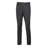Black Plaid Men's 3 Piece Slim Fit Suits