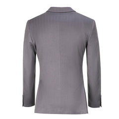 Grey Stripe Men's 3 Piece Suits