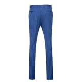 Royal Blue Stripe Men's Pants for Party, Wedding and Business