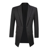 Black Stripe Men's Double Breasted Blazer for Party, Wedding and Business