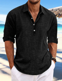 Men's Shirt Linen Shirt Spring & Summer Casual Daily Long Sleeve Shirt - Wehilion.uk # # #