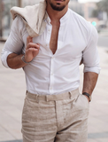 Men's Linen Suits Beach Wedding Summer Suits Single Breasted 2 Piece Suits 2024 - Wehilion.uk # # #
