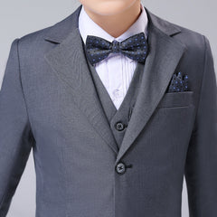 Grey Formal Classic 5 Piece Boys Suits