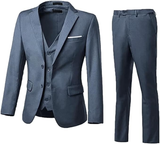 Men's Suits 3 Piece Slim Fit Two Button Wedding Prom Jacket Vest Pants Set